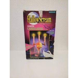 Vintage 1994 HallowScream Candelabra Halloween Decor Lights TrendMasters TESTED